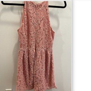 Bloomingdale's Pink Lace Mini Dress